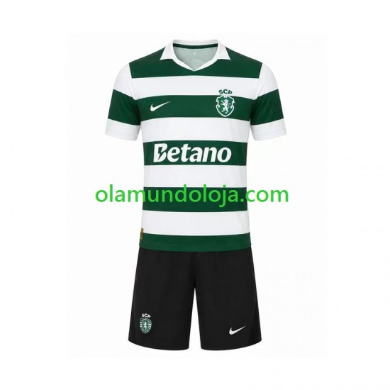 Camisola Sporting CP Criança Equipamento Primeiro 2026-2027 Manga Curta